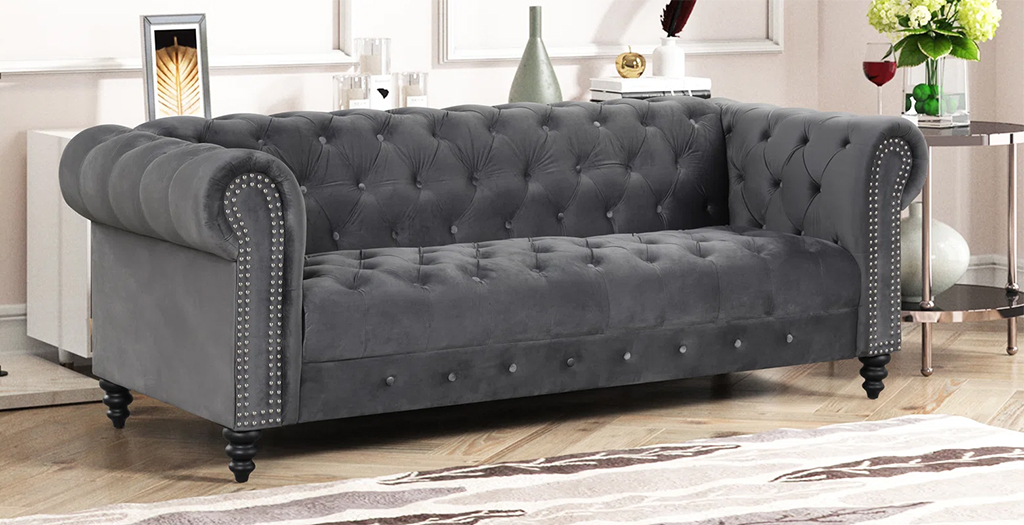 Sofa Chesterfield Grey Grey From 3 232 AED DUBAI UAE PUSHE AE   Iig9155sml3we123bouocllavqhe53gf 