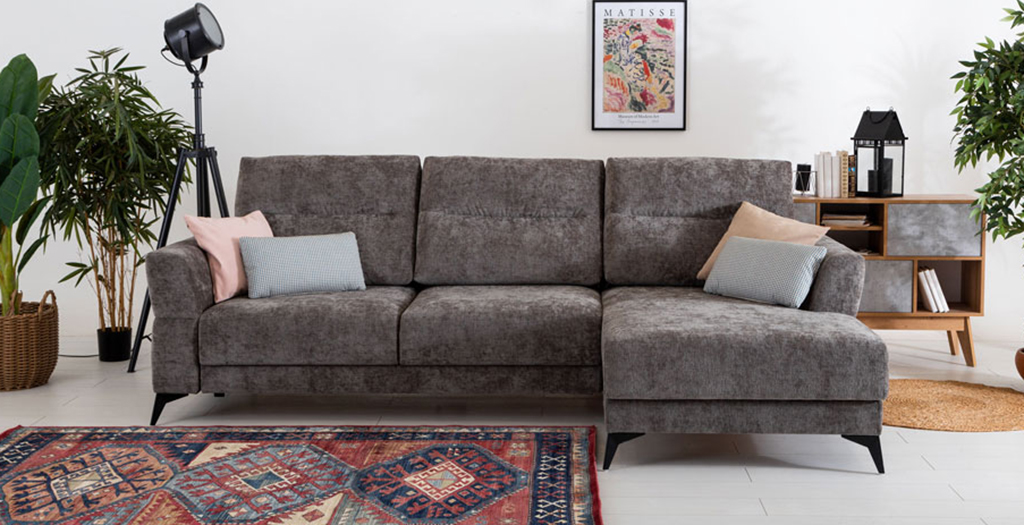 Modular Sofa Bed «Hudson» Grey From 18.600 AED — DUBAI UAE | PUSHE AE