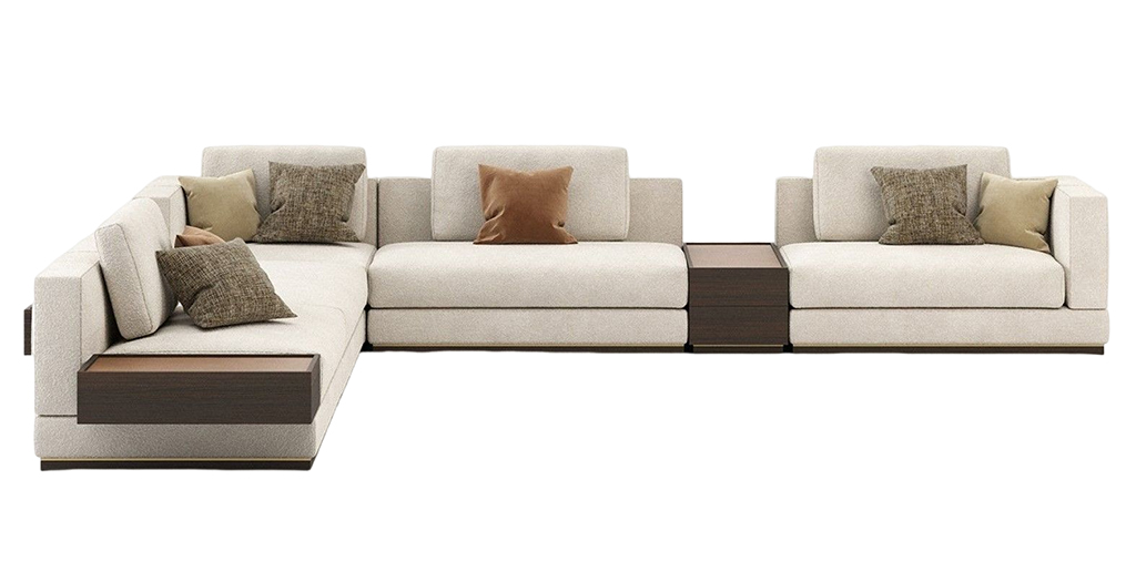 Modular l-shaped sofa «Fletcher» Cream Milk from 6.900 AED — DUBAI UAE ...