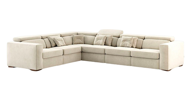 L-shape sofa «Goldy» Cream Beige from 6.800 AED — DUBAI UAE | PUSHE AE